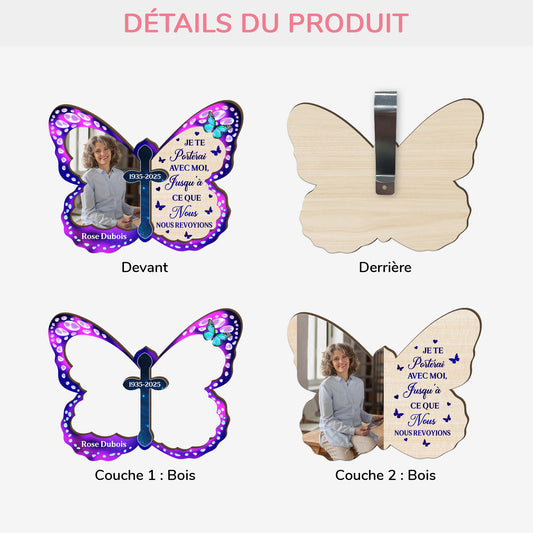 4376GFR2 clip pare soleil de voiture personnalise jusqua ce que cadeau commemoratif photo 4376g3tma