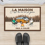 4385DFR2 paillasson couple personnalise la maison cest la ou on se gare 4385dtt8g