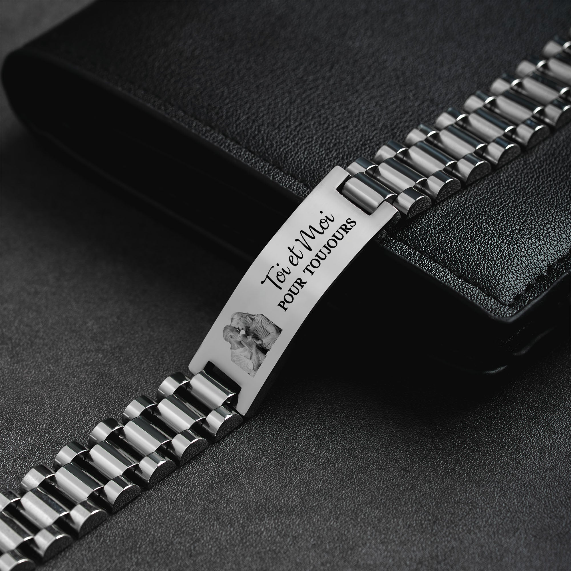 4386JFR1 ensemble depuis bracelet couple personnalisable avec photo 4386jsv5b_2