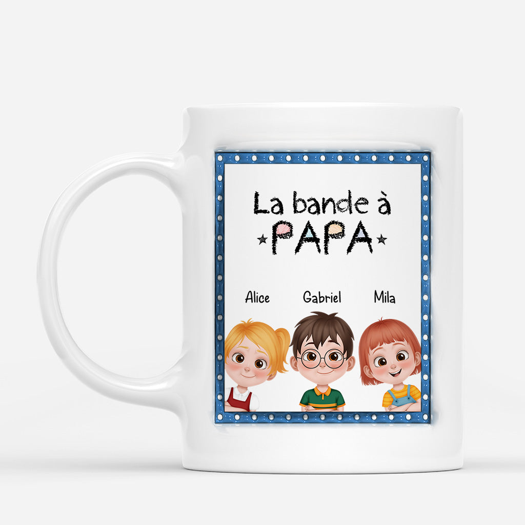 La Bande À Papy Avec Cadre Bleu - Mug Personnalisé Papy