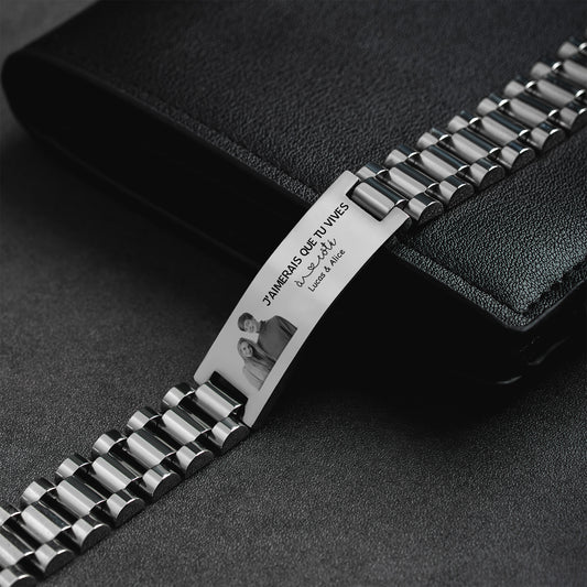 4412JFR2 bracelet avec photo personnalise pour amis que mon amie vive a cote 4412jtl5f