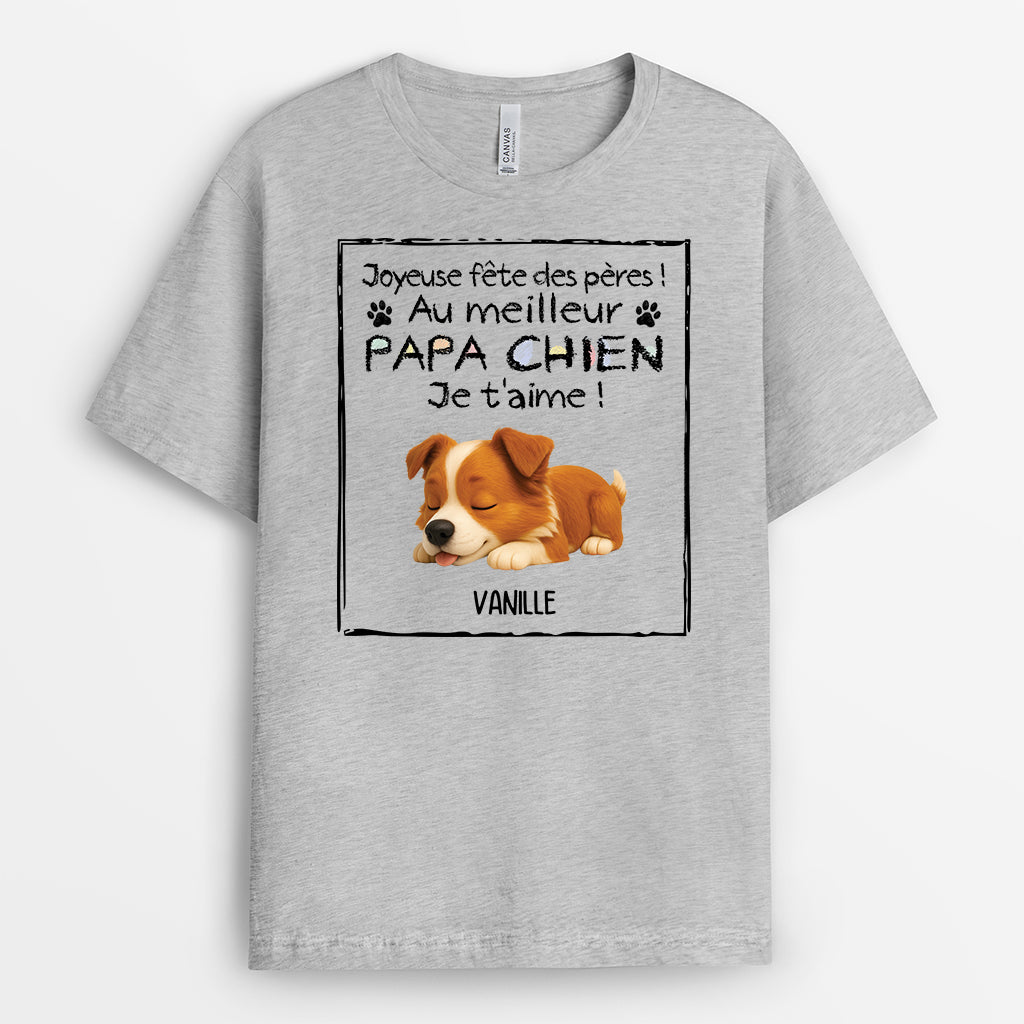 Joyeuse Fête Des Pères De Chien - T-shirt Chien Personnalisé