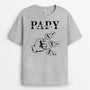 4423AFR2 tee shirt personnalise meilleur papa check main 4423a6q5b