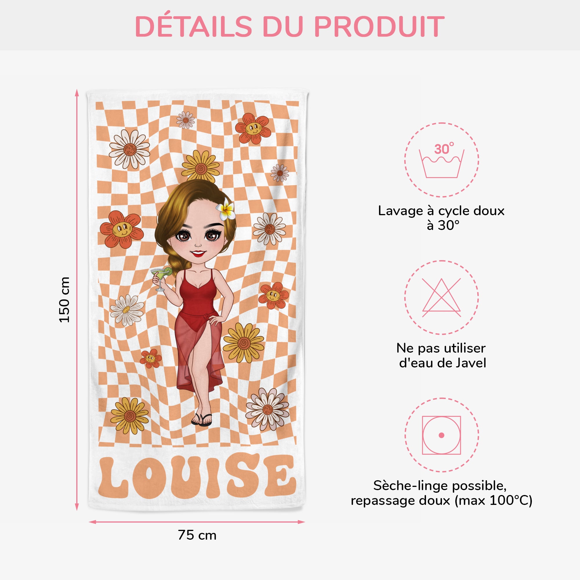 4431BFR3 serviette de plage personnalise femme ete 4431b6qna_3c4e1560 26d2 4b26 833c d70b3c0fda07