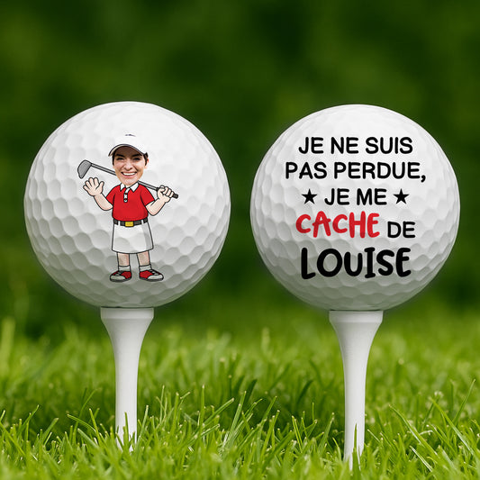 4433KFR2 balle de golf personnalisee humour joue mieux avec visage 4433k6knb