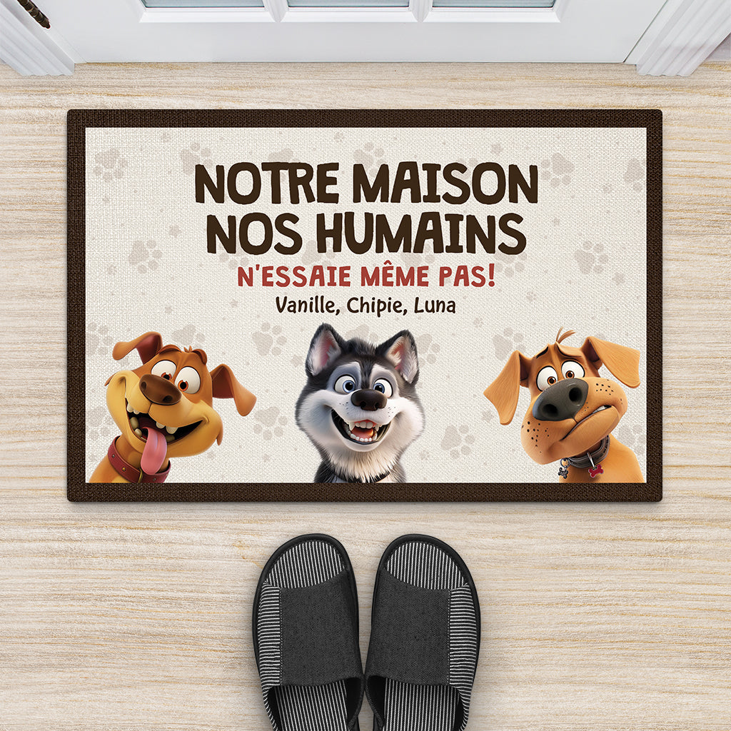 4438DFR2 paillasson personnalise chien nessaie meme pas 4438d