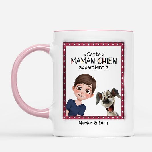 4470MFR2 mug personnalise cette maman chien mignon appartient a design cartoon 4470m8n5c