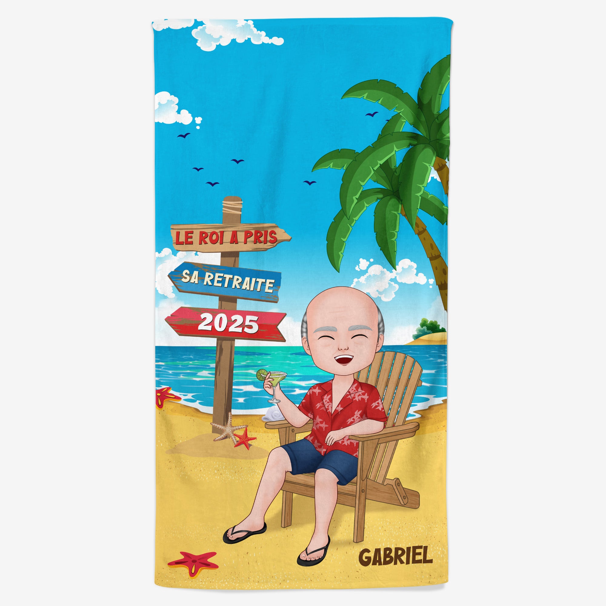 Légende Retraitée - Serviette De Plage Personnalisé