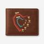 4492JFR1 ses petits coeurs portefeuille en cuir personnalise papa papy 4492jtmab