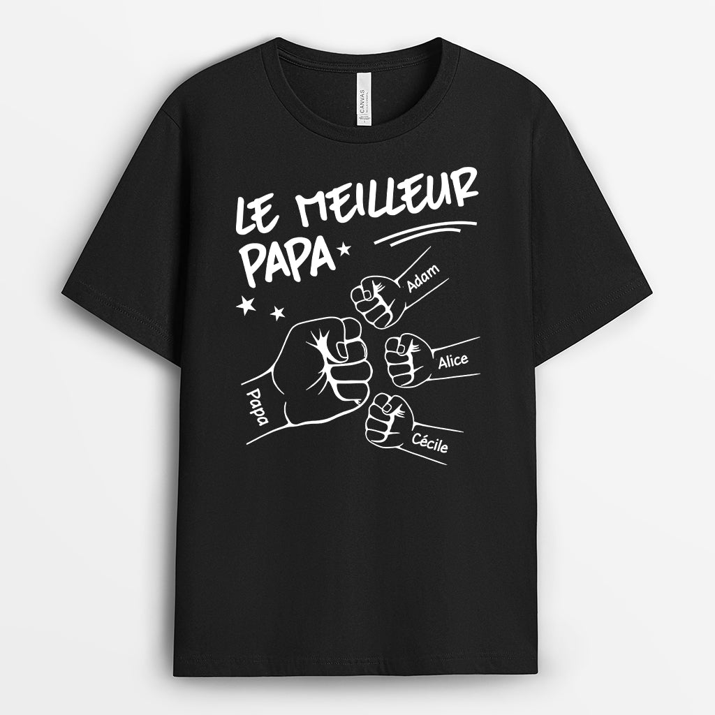 Officiellement Le Meilleur Papa Du Monde T-shirt Personnalisé