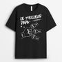 4493AFR1 t shirt personnalise le meilleur papa monochrome 4493a3q5b