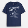 4493AFR2 t shirt personnalise le meilleur papa monochrome 4493a3q5b