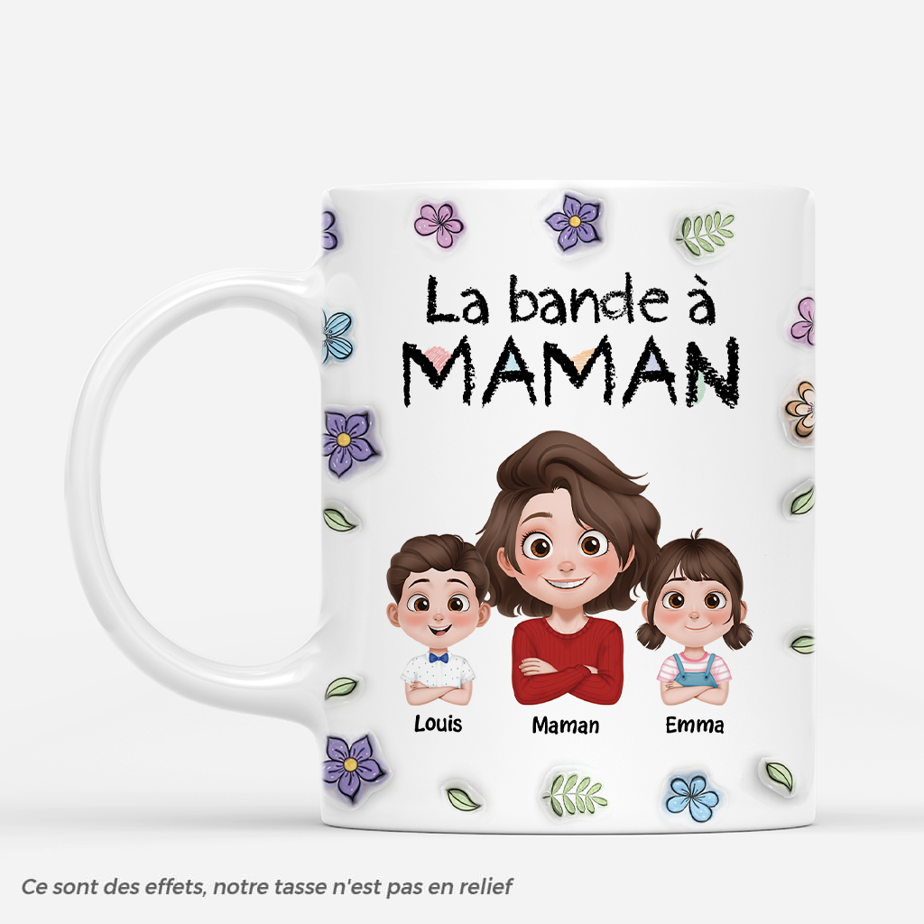 4499MFR1 effet dimpression 3d mug personnalise la bande a maman cool fleur pastel 4499mkh5a_69824d76 c018 4b73 bd25 357cbae309b0