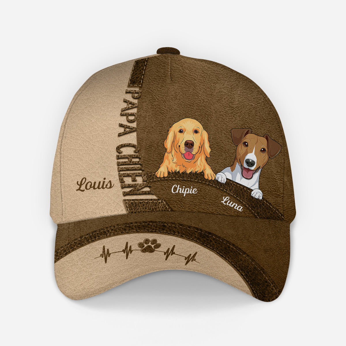 4505JFR1 casquette personnalisee mamanpapa chien 4505j5ttc