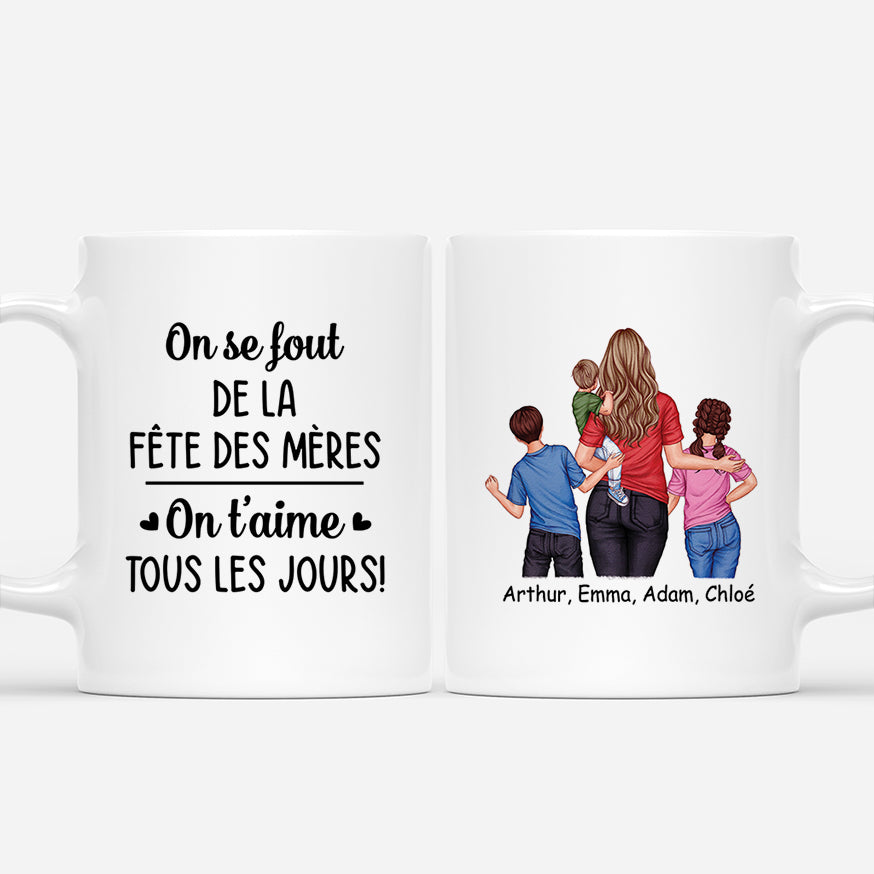 On T'Aime - Mug Pour Fête Des Mères Personnalisé
