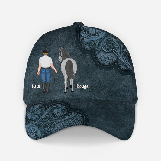 4525JFR2 casquette personnalisee femme et cheval 4525j