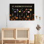 4530CFR3 toile personnalisee maman le jardin de maman version noir 4530c3qna