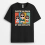 4536AFR1 t shirt personnalise papa et ses enfants design cartoon 4536a3q0b
