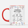 4539MFR2 mug personnalise meilleure amie vivre a cote floral 4539m8n5f