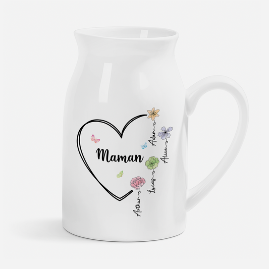 4540OFR1 vase personnalise fete des meres belles fleurs de maman mamie 4540o