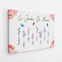 4564CFR2 toile personnalisee le jardin de mamie jolies fleurs 4564c