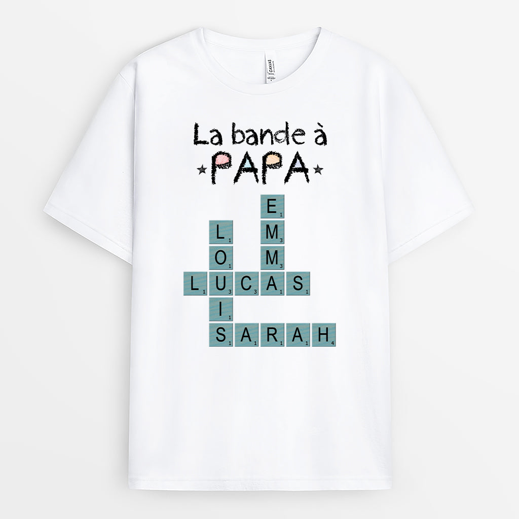 T-shirt La Bande À Papa Version Mots-Croisés Personnalisé
