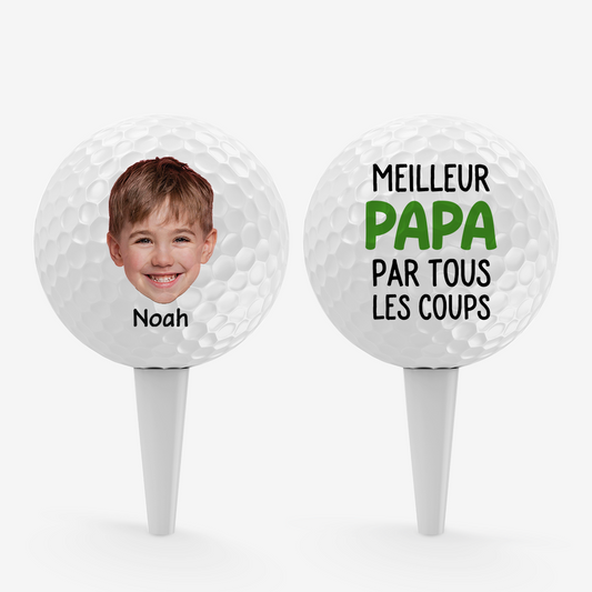 4589KFR1 balle de golf personnalisee meilleur papa par tous les coups photo 4589k8h5b