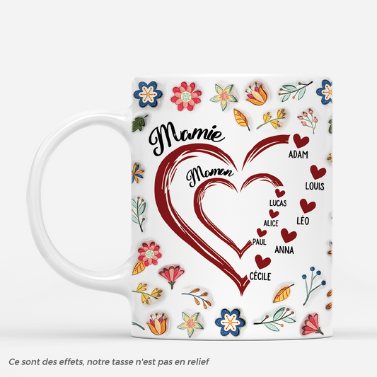 4590MFR1 effet dimpression 3d mug personnalise maman mamie coeur fleurs tropicales 4590m3n7a_2c03afb7 6ab2 4768 8784 55c7e1b18e17