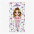 Femme Avec Fleurs Violettes - Serviette De Plage Personnalisé