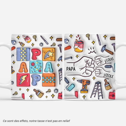 4605MFR1 effet dimpression 3d mug personnalise papa bricoleur design patchwork 4605m565b_94ddb588 737f 482b bf35 df5697231455