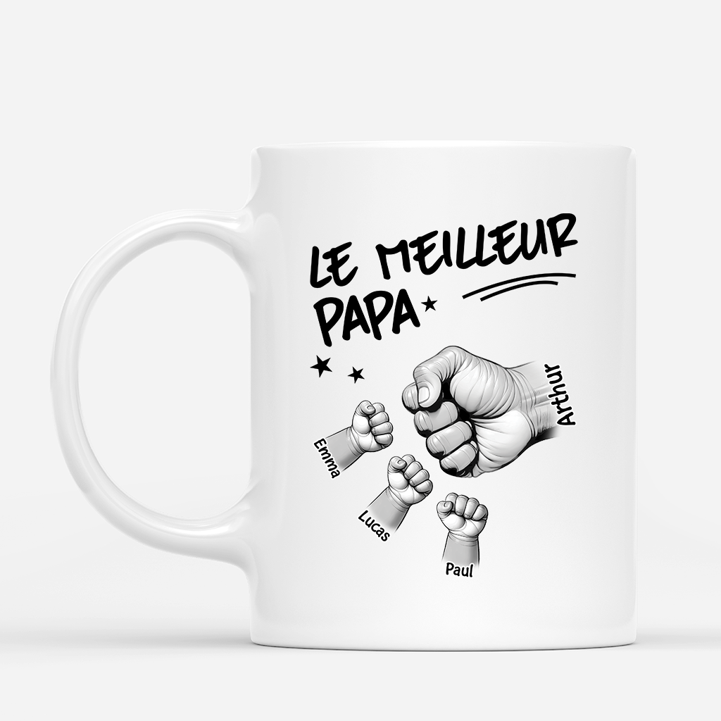 Mug Meilleur Papa Avec Poings Personnalisé