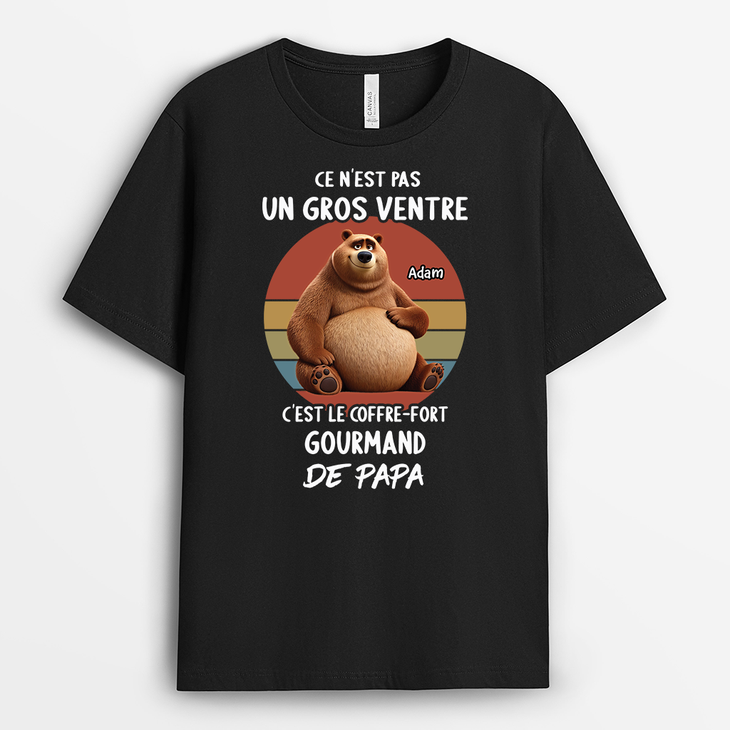 Coffre-fort Gourmand De Papa Ours - T-shirt Personnalisé