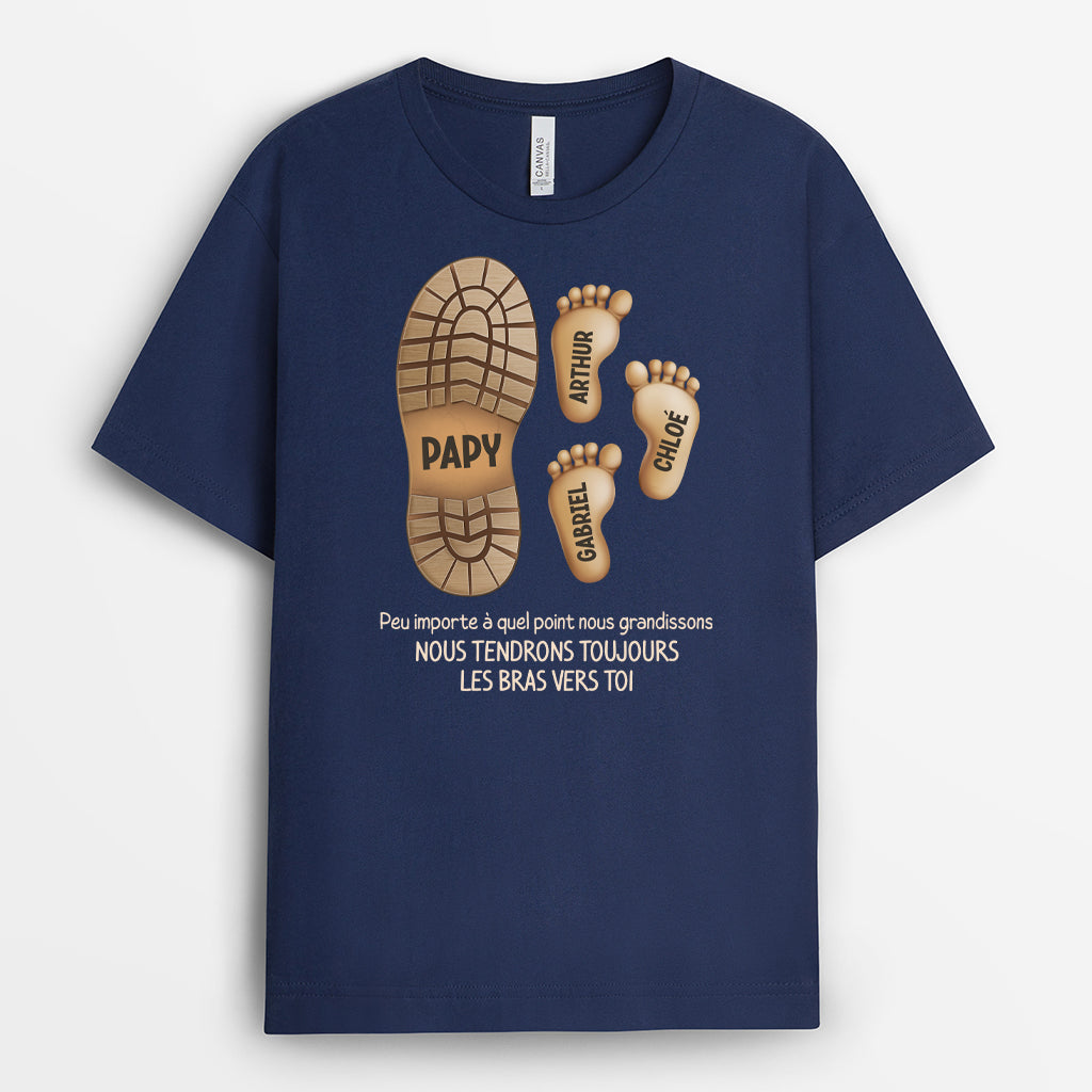 4635AFR2 t shirt personnalise pour papa peu importe a quel point je grandis 4635a86ab