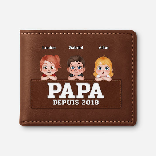 4642JFR1 portefeuille en cuir personnalise_ papa depuis 4642jtmnb