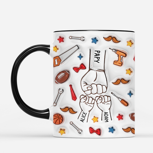 4651MFR2 effet dimpression 3d mug personnalise papa sportif 4651M5I5B