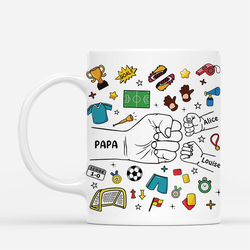4659MFR1 mug personnalise papa footballeur 4659m5k5b