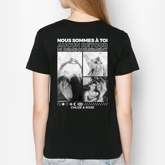 4669AFR2 t shirt personnalise papa aucun retour ni remboursement avec photos version monochrome 4669a5m5b_9ab64a72 58f3 4083 8c1e 4a0173b52db3