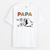 T-shirt Papa Coloré Avec Poings Personnalisé