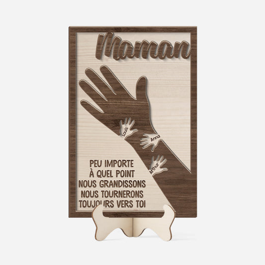 4681QFR1 plaque en bois personnalisee toujours vers toi avec mains 4681qt4na