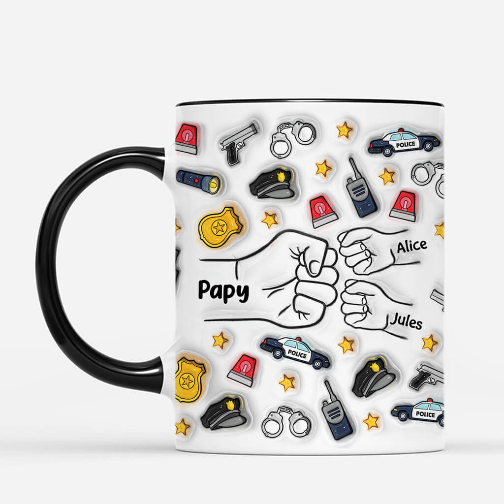 4683MFR2 effet dimpression 3d mug personnalise papa police 4683m565b