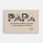 4689CFR1 toile personnalisee papa avec photo toujours mon heros 4689c8t5b