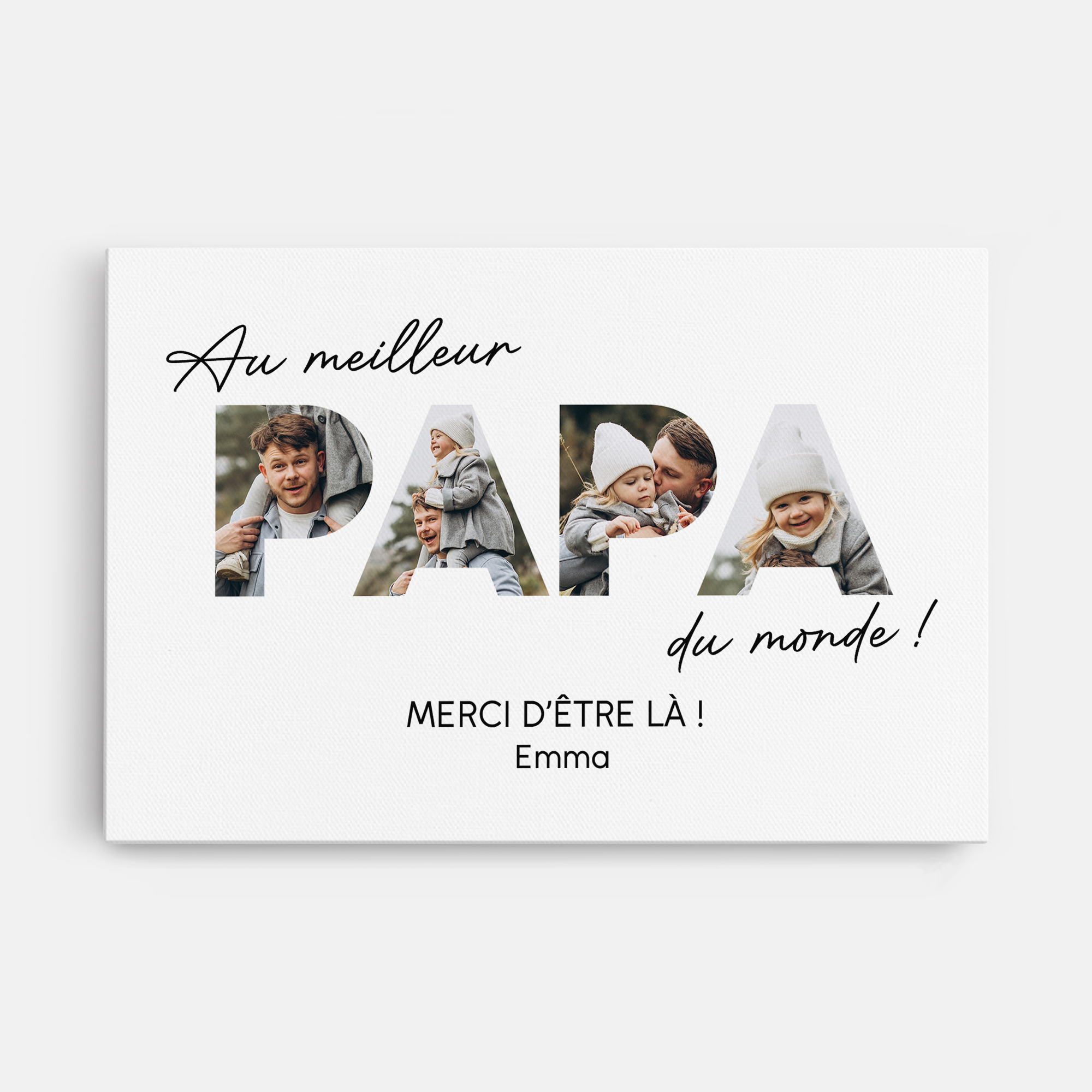 Au Meilleur Papa - Toile Personnalisée Papa Avec Photo