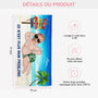 4711BFR3 serviette de plage personnalisee le roi a pris sa retraite avec visage 4711b3ttb