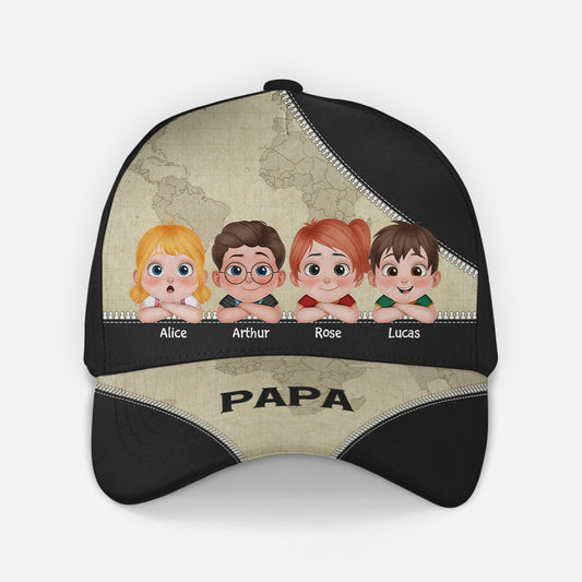 4713JFR1 casquette personnalisee papa avec ses enfants version carte 4713j6lmb