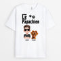 4725AFR1 t shirt personnalise le papa chien design cartoon couleur clair 4725akm0c