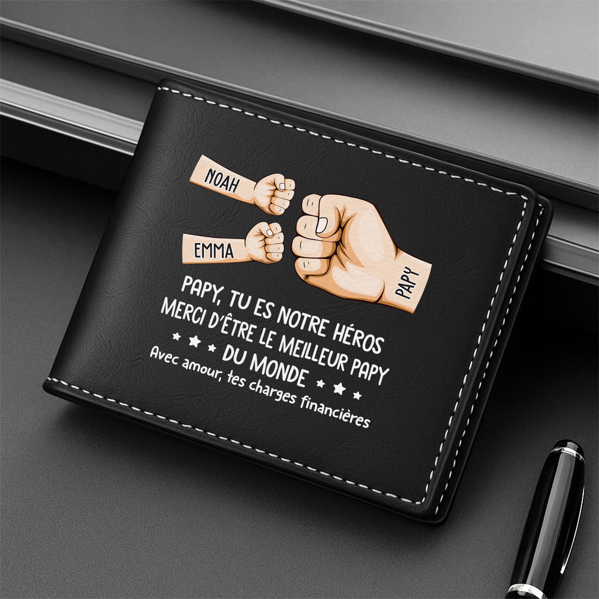 4774JFR2 portefeuille cuir personnalise_ papa mon heros 4774j8q7b
