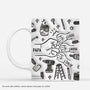 4799MFR1 effet dimpression 3d mug personnalise papa bricoleur avec poings monochrome 4799m
