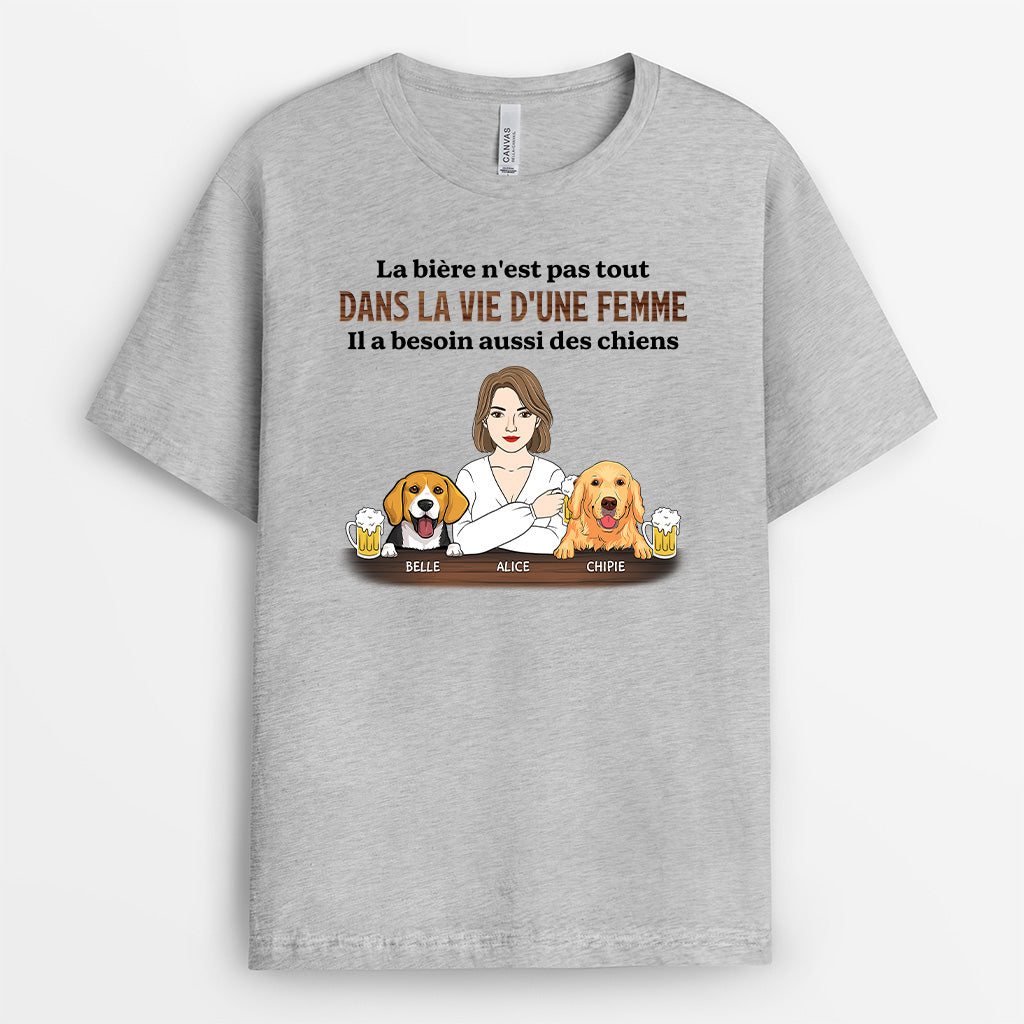 4800AFR2 t shirt personnalise homme biere et chien 4800atgmc