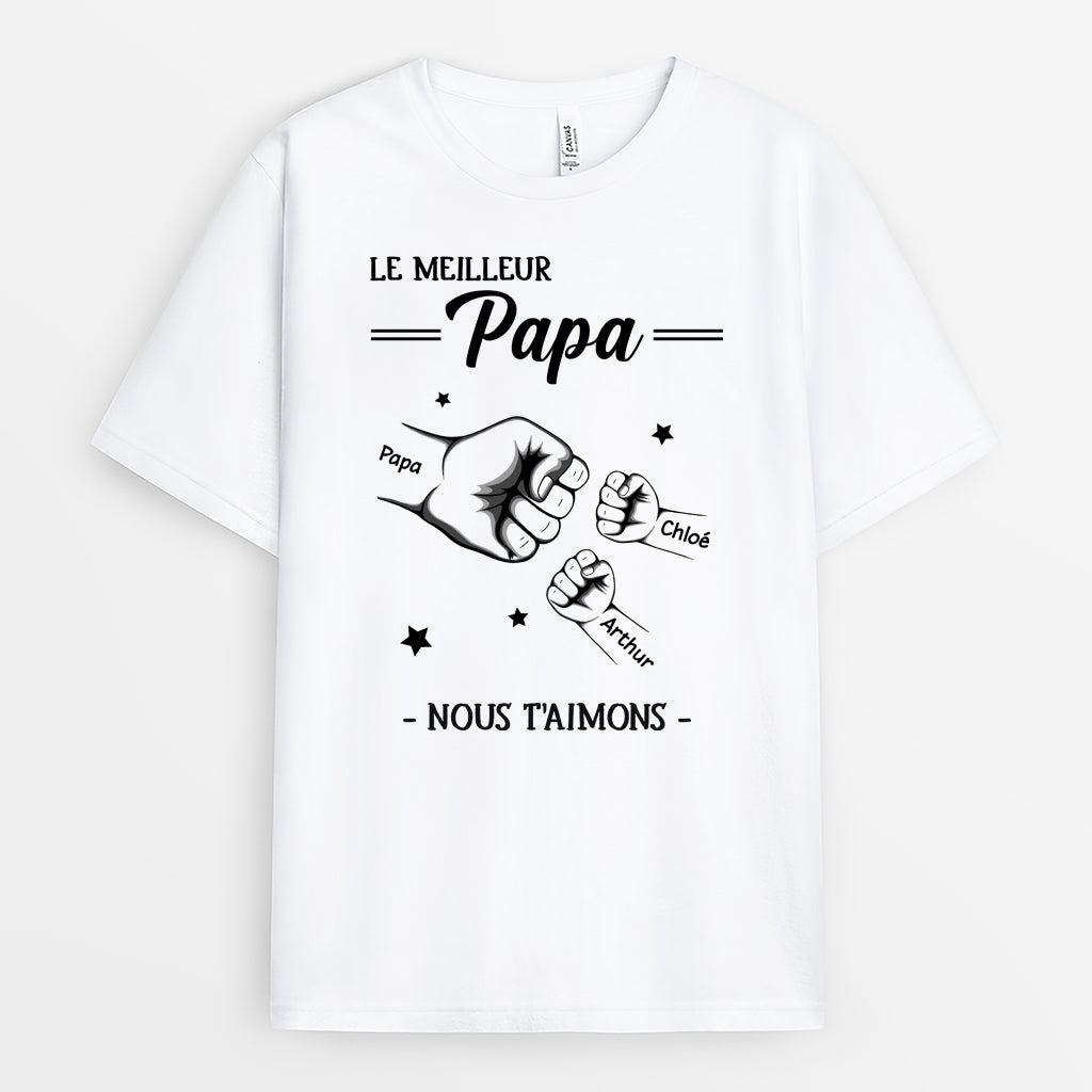 Officiellement Le Meilleur Papa Du Monde T-shirt Personnalisé