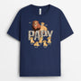 4812AFR2 t shirt personnalise papa lion effet pierre craquelee 4812a6l5b